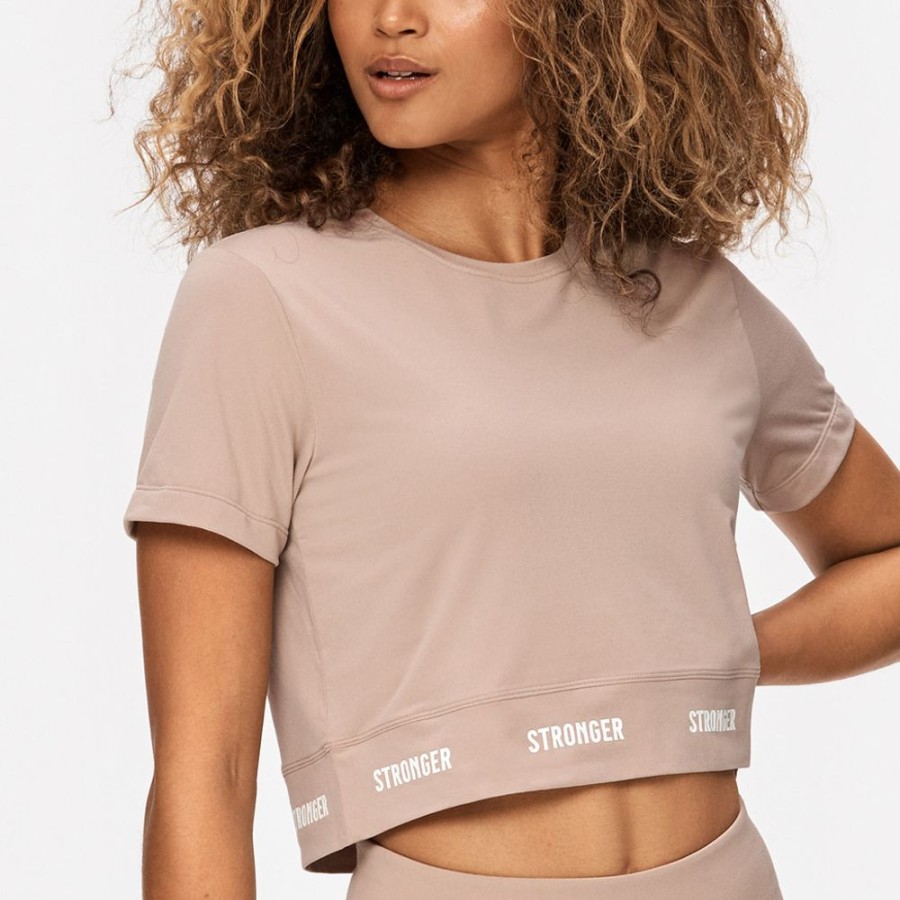 T-Shirts STRONGER | Epic Kurzer Tee Simply Taupe Plain