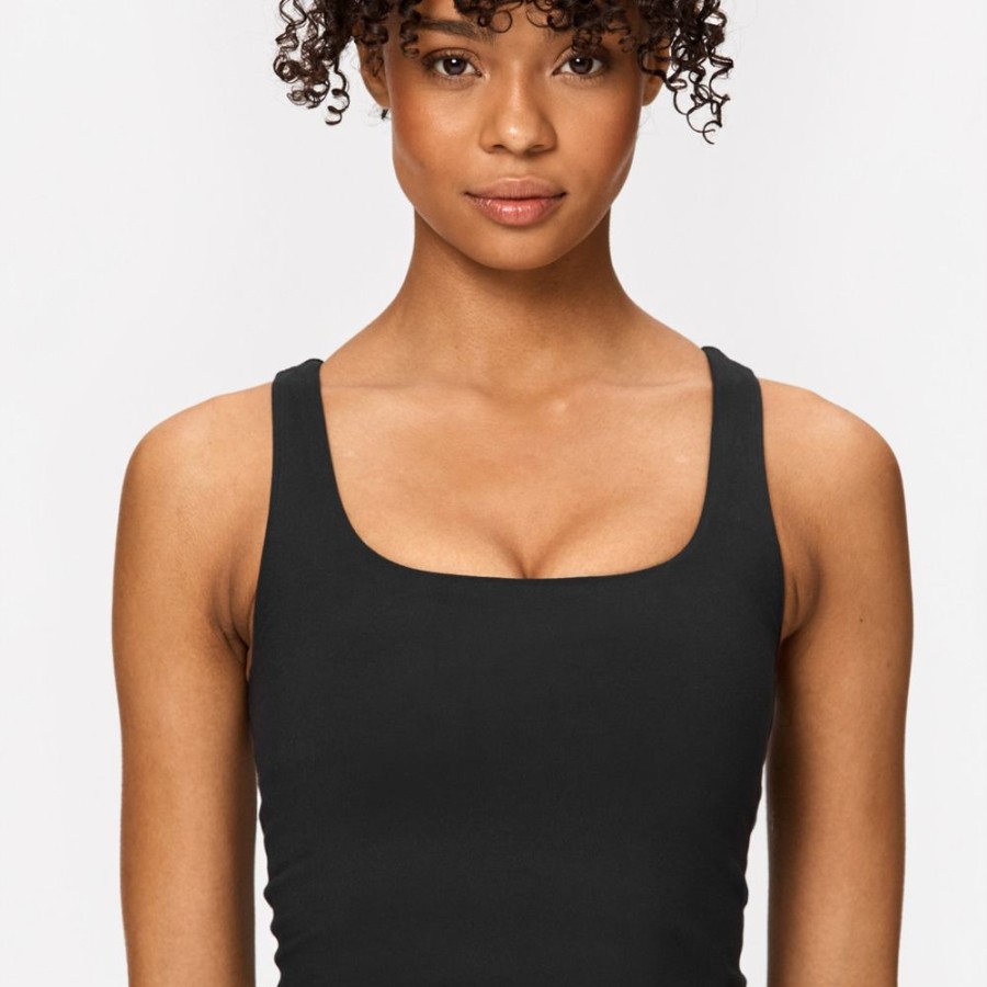 Crop-Tops STRONGER | Peach Crop Top Black