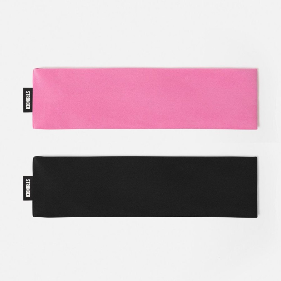 Zubehor STRONGER | Jersey Stirnband 2-Pack Black