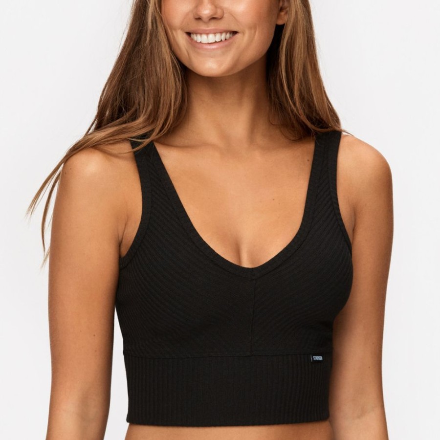 Crop-Tops STRONGER | Cush Bralette Cush Black