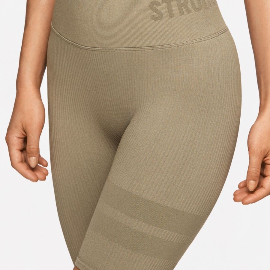 Shorts & Radlerhosen STRONGER | Rib Seamless Bike Shorts Dusky Green