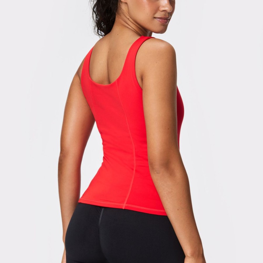 Tops STRONGER | Squared Tank Top Flame Scarlet