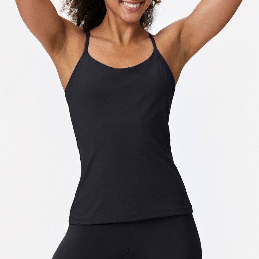 Tops STRONGER | Sharp Singlet Black