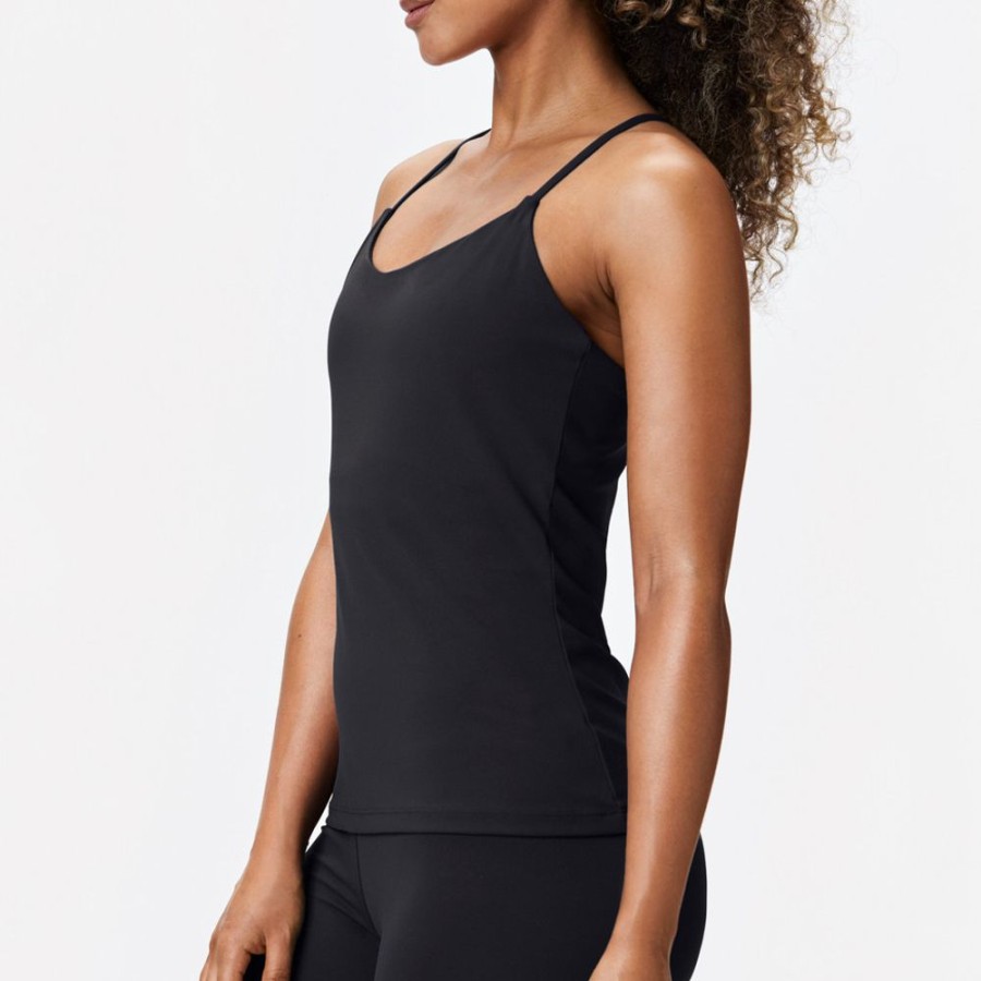 Tops STRONGER | Sharp Singlet Black