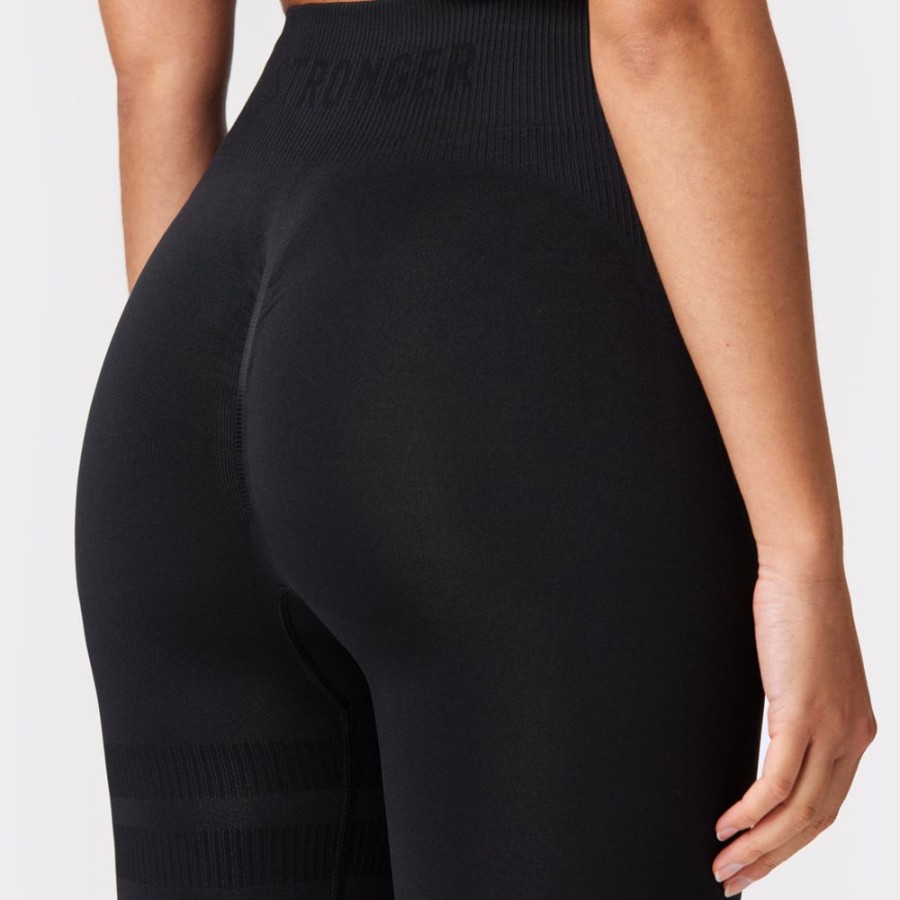 Leggings STRONGER | Seamless Scrunch Leggings Black