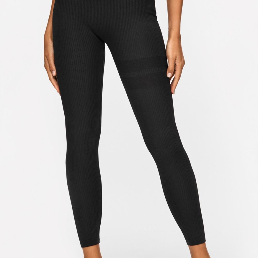 Leggings STRONGER | Rib Seamless Leggings Black Beauty