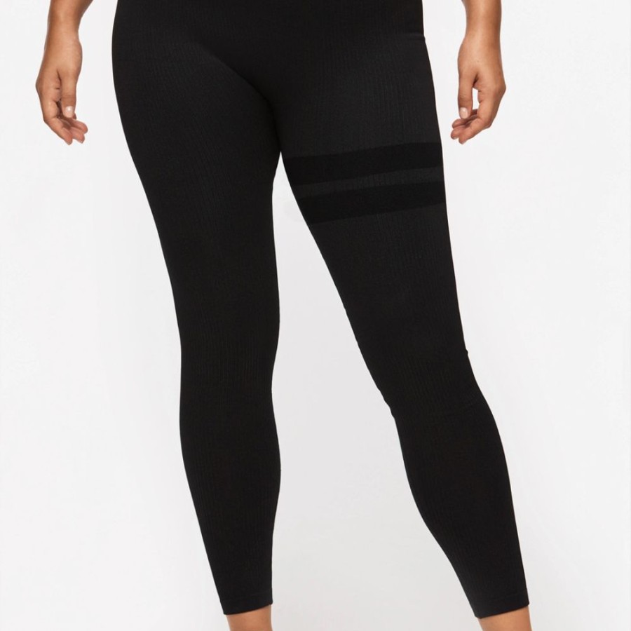 Leggings STRONGER | Rib Seamless Leggings Black Beauty