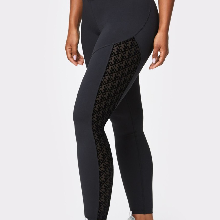 Leggings STRONGER | Guardian Emblem Mesh Leggings Black Emblem