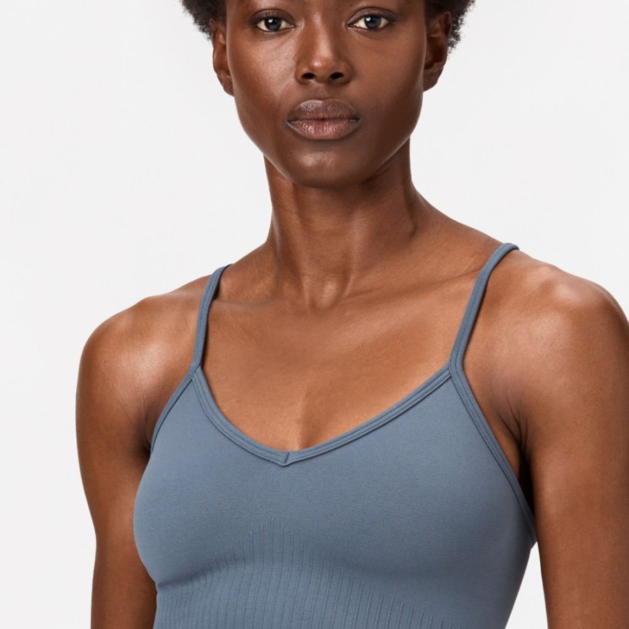 Crop-Tops STRONGER | Smooth Crop Top Stone Grey (Seamless)