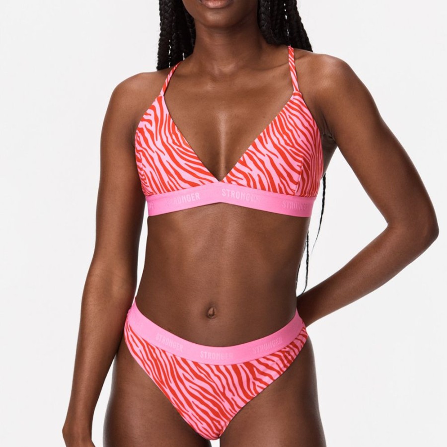 Bikini & Badeanzuge STRONGER | Florencia Brazilian Bikini-Hose Flow/Pink Red