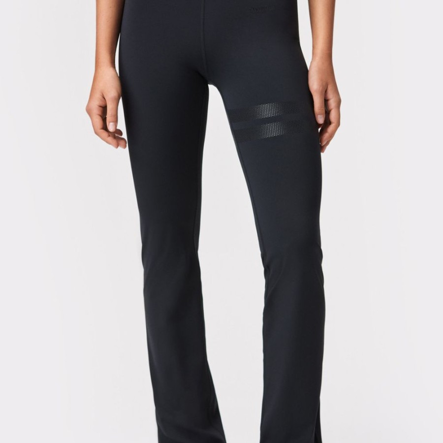 Leggings STRONGER | Fold over Flared Leggings Black