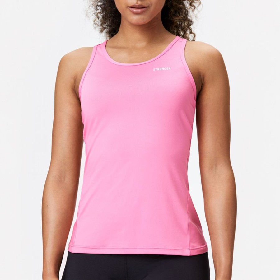 Tops STRONGER | Signature Racerback Aurora Pink