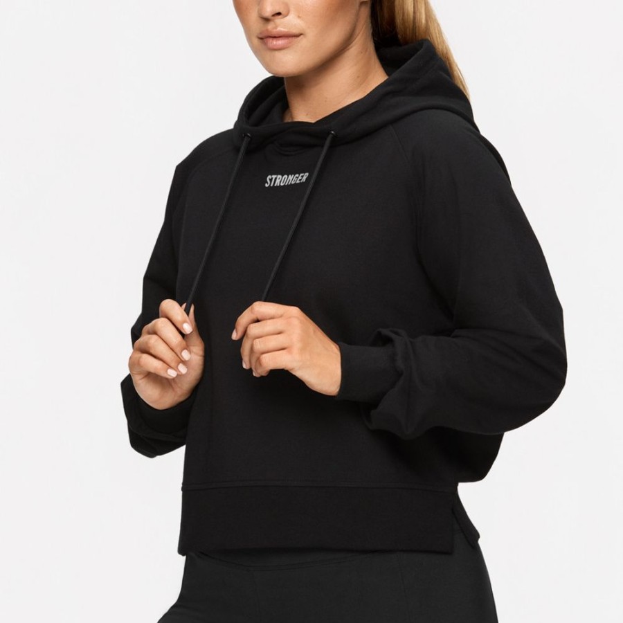 Hoodies & Lange Shirts STRONGER | Lounge Kurzer Hoodie Black