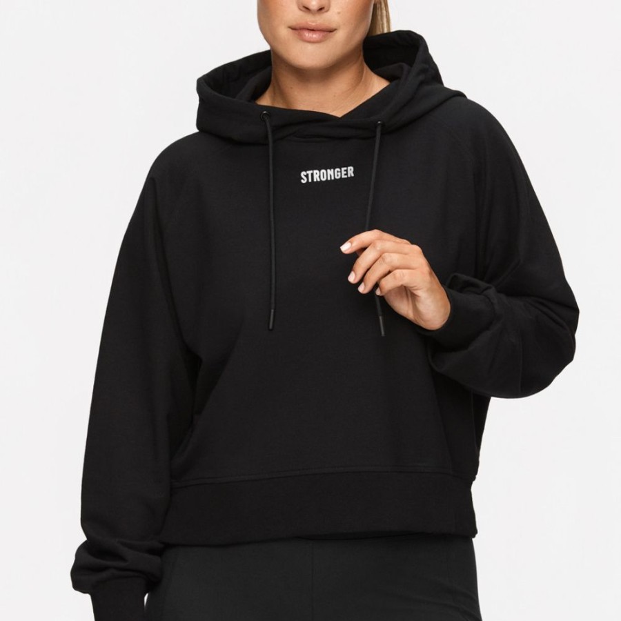 Hoodies & Lange Shirts STRONGER | Lounge Kurzer Hoodie Black