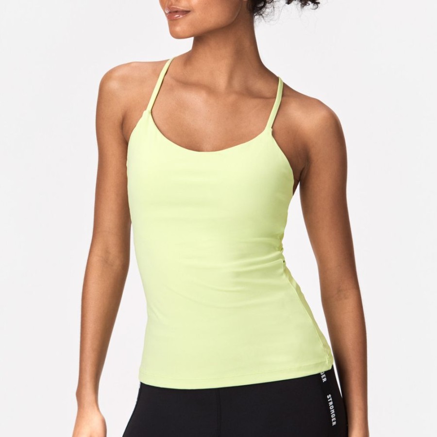 Tops STRONGER | Sharp Singlet Celery Green