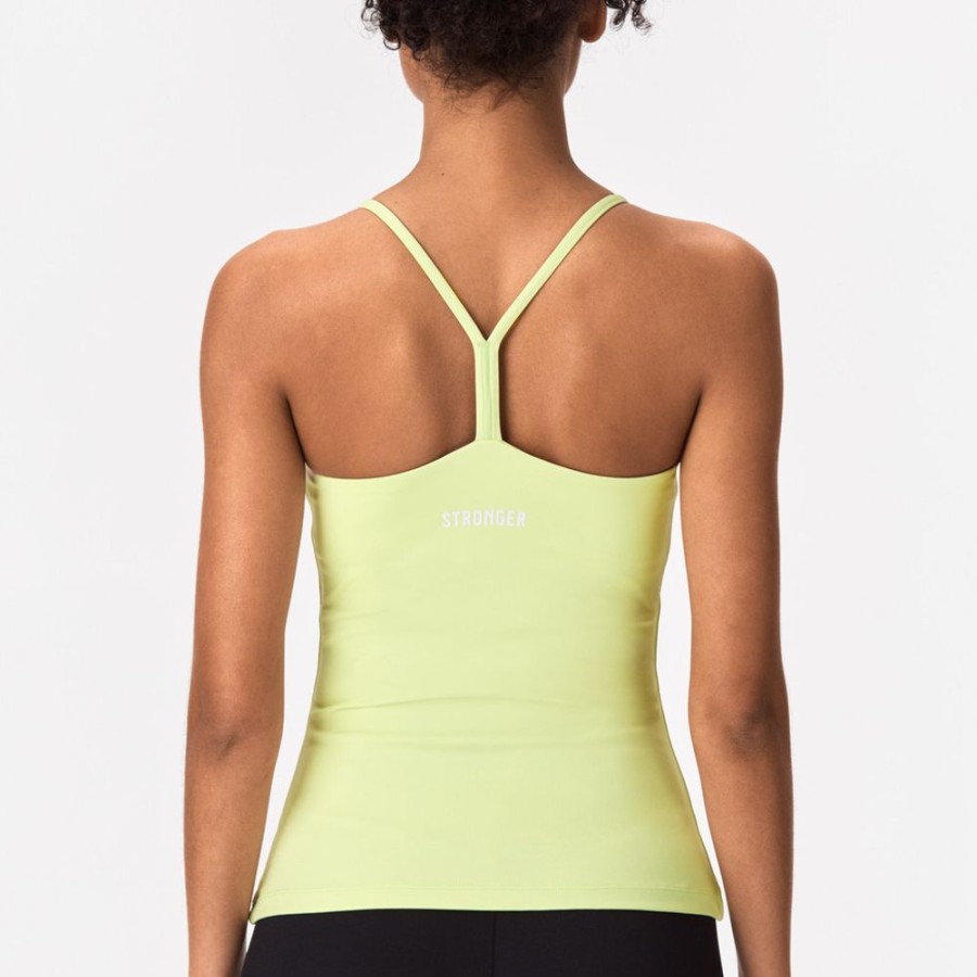 Tops STRONGER | Sharp Singlet Celery Green