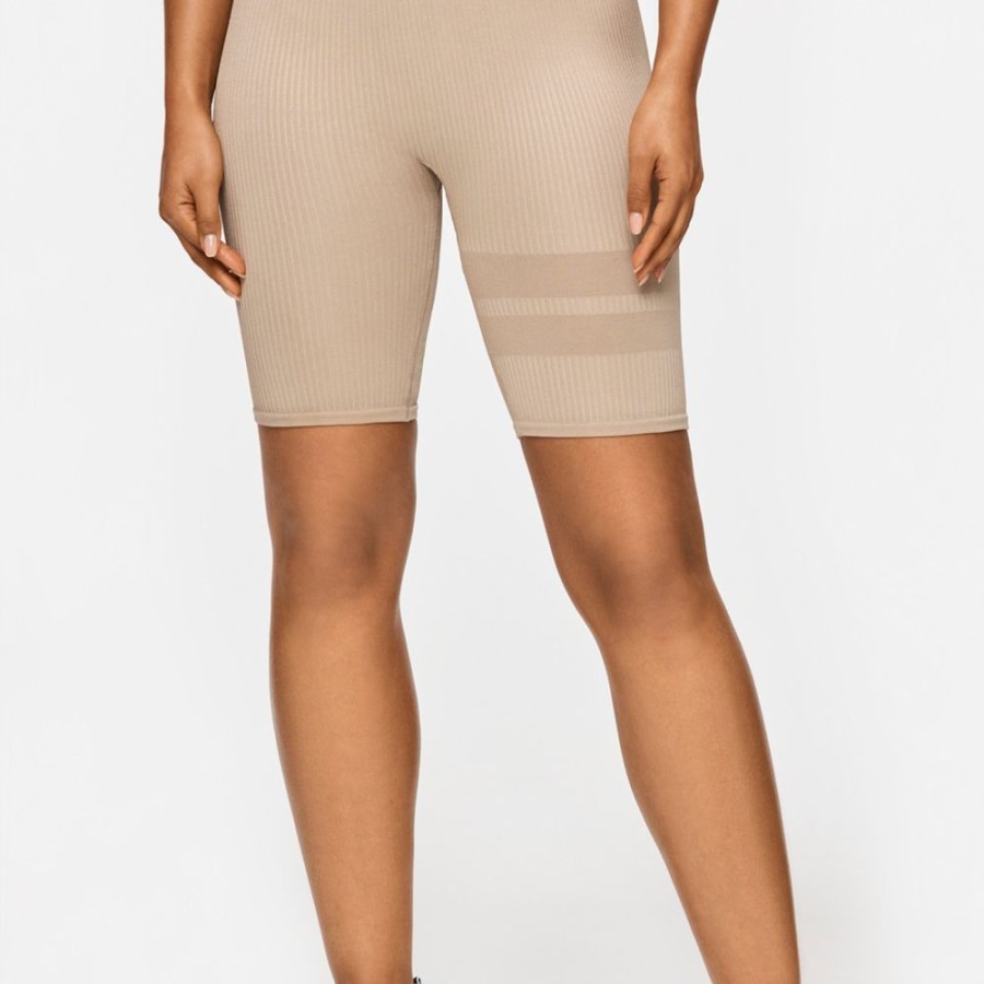 Shorts & Radlerhosen STRONGER | Rib Seamless Bike Shorts Embrace Simply Taupe