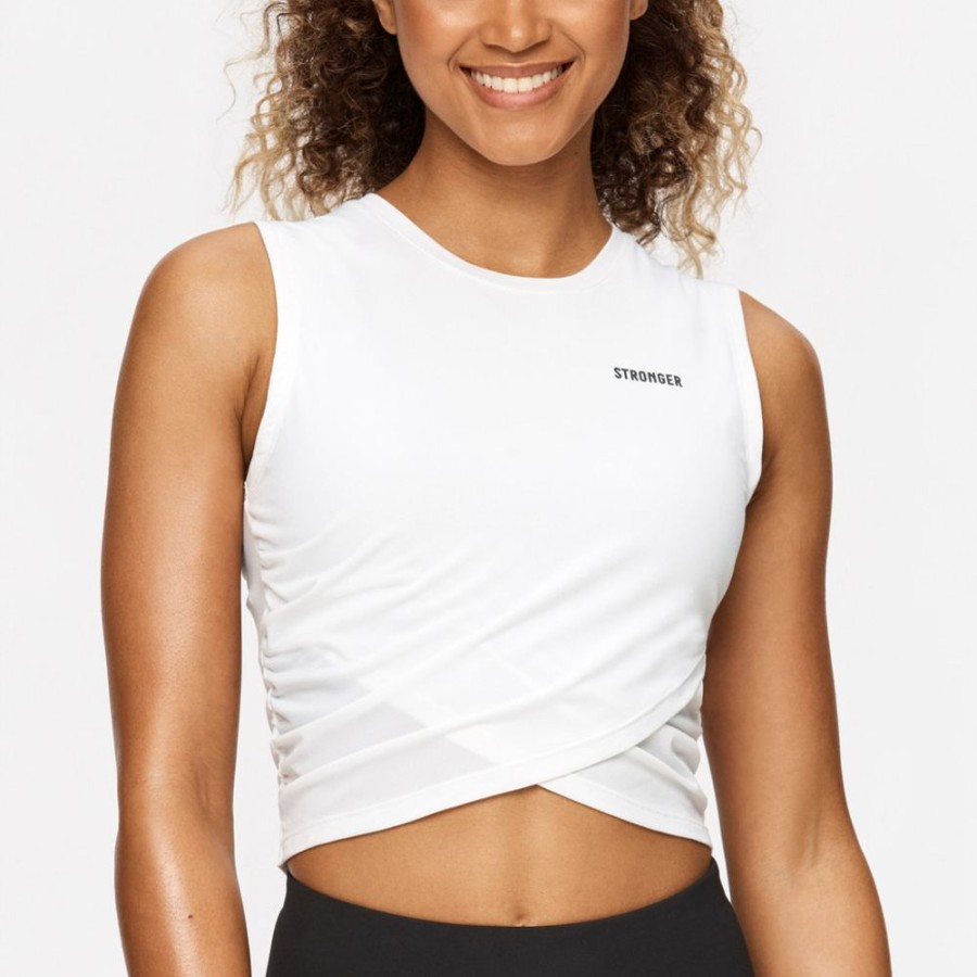 Crop-Tops STRONGER | Indie Wrap Top White