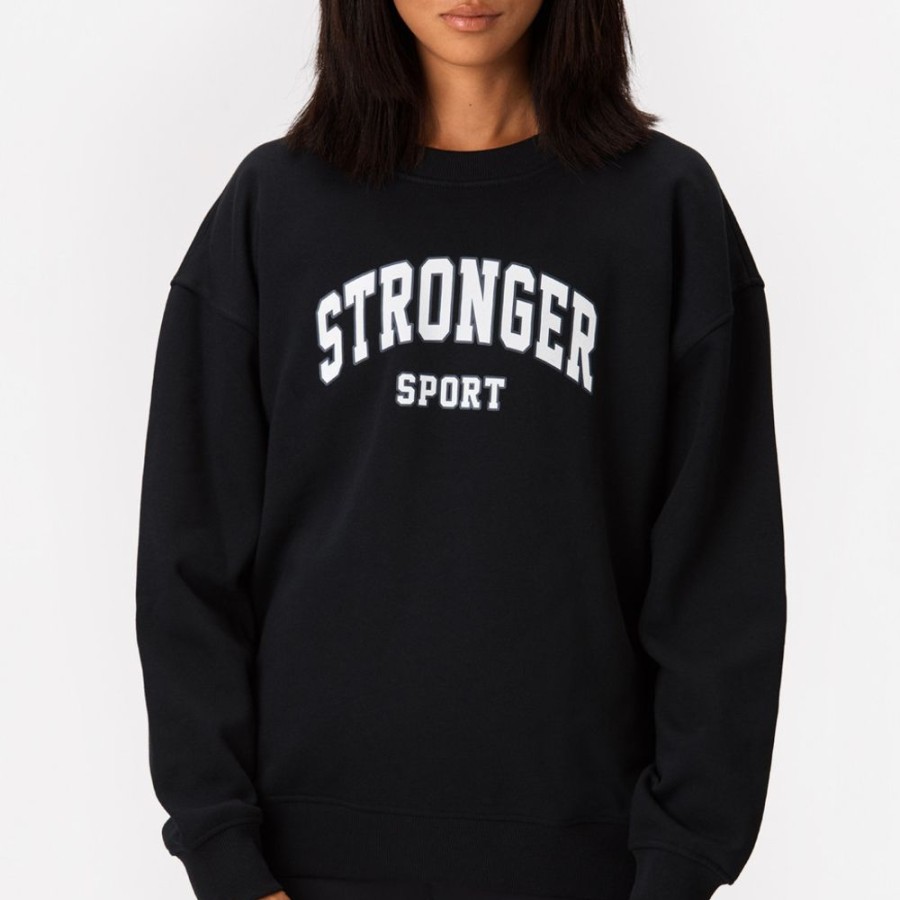 Hoodies & Lange Shirts STRONGER | Comfy Sweatshirt Black