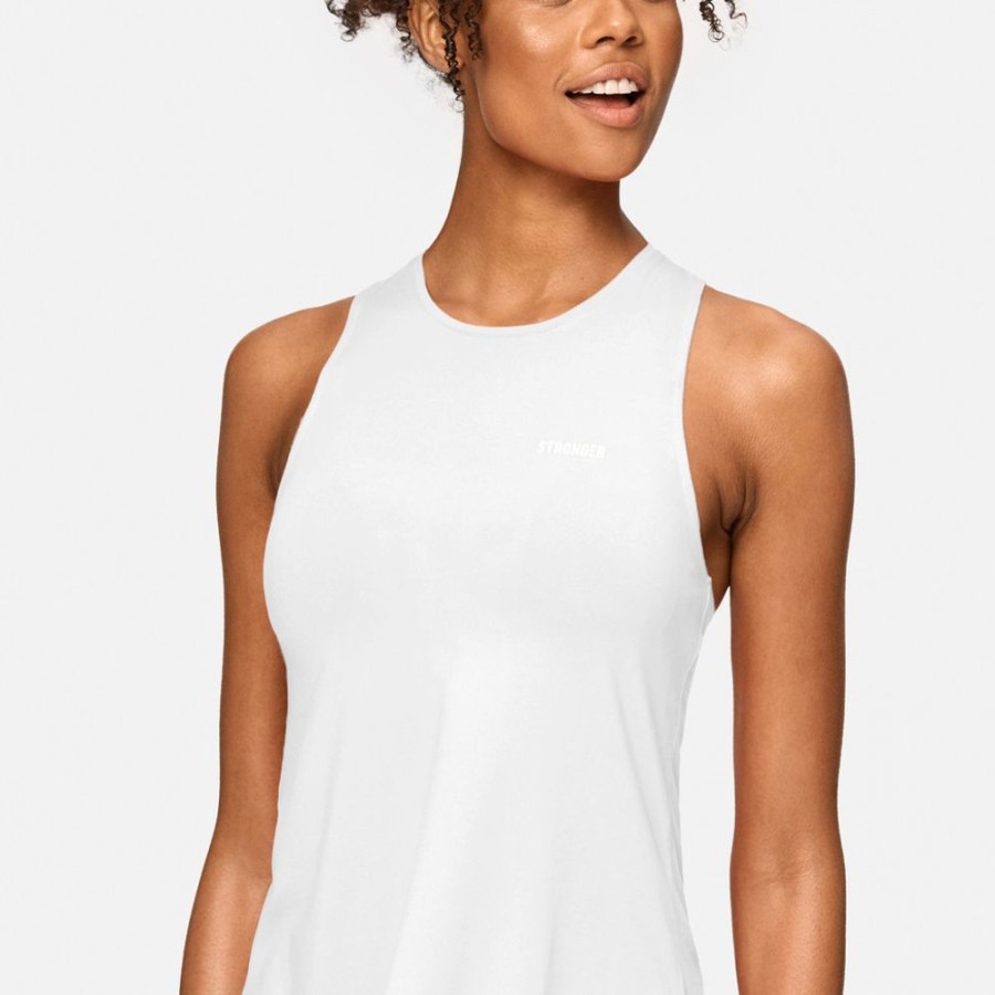 Tops STRONGER | Airy Racerback Tank White