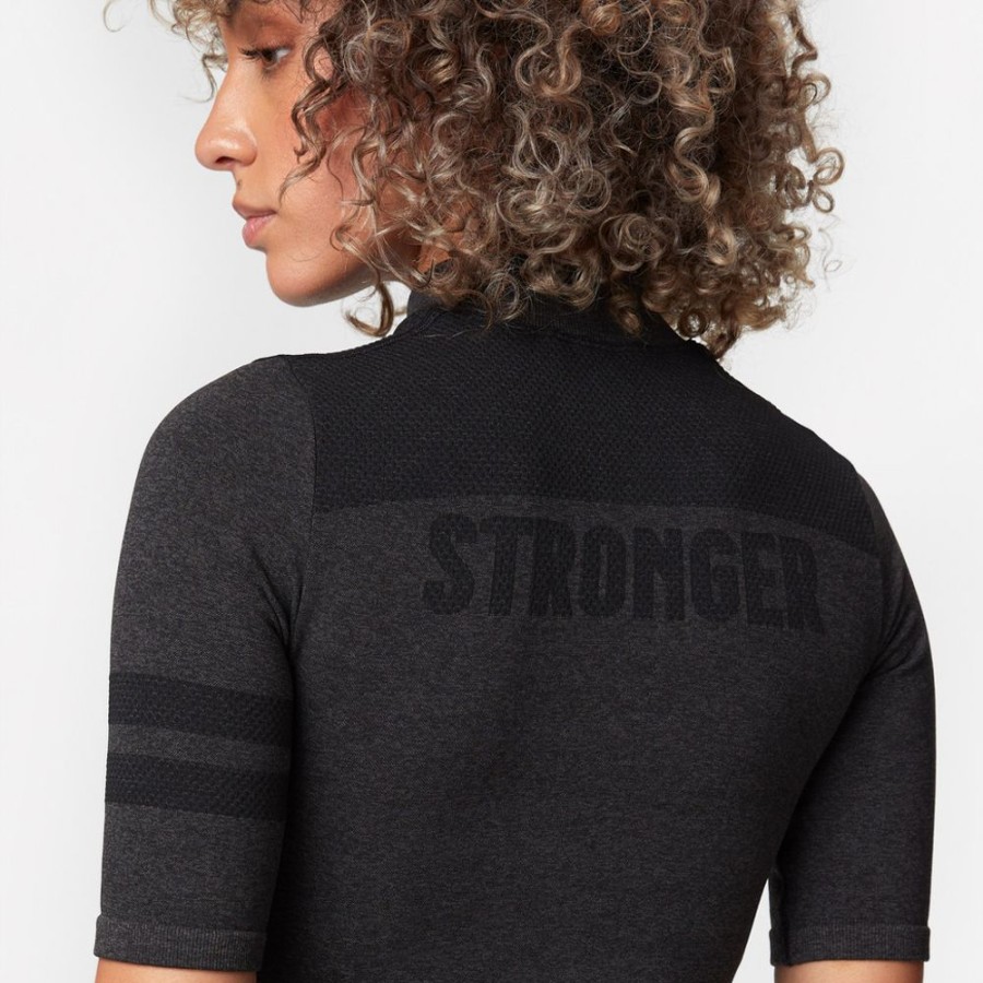 T-Shirts STRONGER | Charge Seamless Tee Anthracite Melange